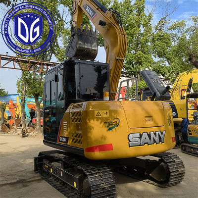 उन्नत हाइड्रोलिक प्रणाली के साथ इस्तेमाल किया गया Sany SY75C 7.5Ton छोटा खुदाई मशीन