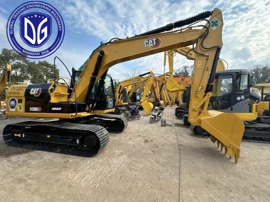 CAT313D 13 टन कैटरपिलर प्रयुक्त हाइड्रोलिक खुदाई मशीन, उत्कृष्ट गुणवत्ता, बिक्री के लिए तैयार
