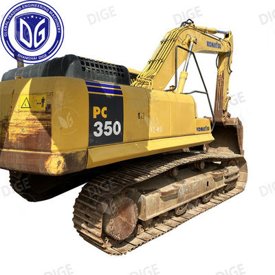 उच्च विश्वसनीयता USED PC350-7 खुदाई मशीन, असमान इलाके पर बेहतर स्थिरता