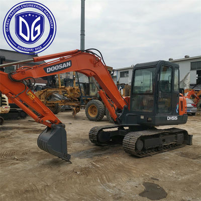 उत्कृष्ट स्थिति DH55 प्रयुक्त Doosan Excavator 5.5 टन पेशेवर रखरखाव के साथ