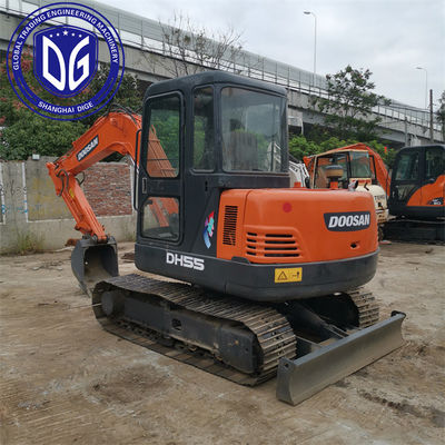 उत्कृष्ट स्थिति DH55 प्रयुक्त Doosan Excavator 5.5 टन पेशेवर रखरखाव के साथ