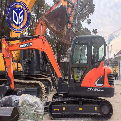 Doosan DX60E-9C प्रयुक्त मिनी उत्खनन हाइड्रोलिक क्रॉलर