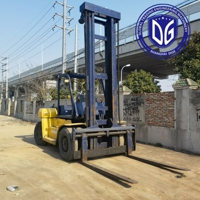 शक्तिशाली हाइड्रोलिक मशीन के साथ 10t FD100 प्रयुक्त कोमात्सु फोर्कलिफ्ट