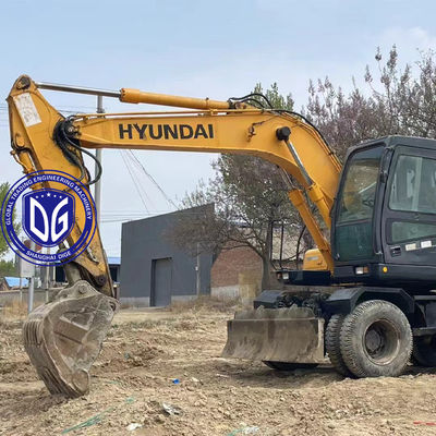 शानदार प्रयुक्त हाइड्रोलिक उत्खनन Hyundai 150W पहिया उत्खनन उत्कृष्ट कर्षण