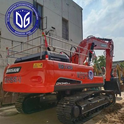 34 टन कोरियाई ब्रांड एक्सकेवेटर Doosan DX340LCA इस्तेमाल किया एक्सकेवेटर Doosan निर्माण उपकरण के लिए