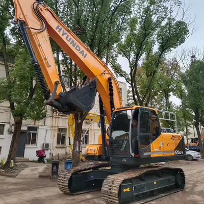 हुंडई 220 इंजन के साथ प्रयुक्त हाइड्रोलिक खुदाई मशीन Cummins B7 बिक्री के लिए क्रॉलर खुदाई मशीन